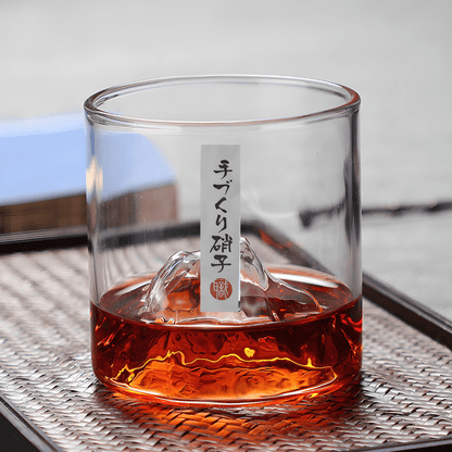 Mount Fuji Japanese Crystal Whisky Glass