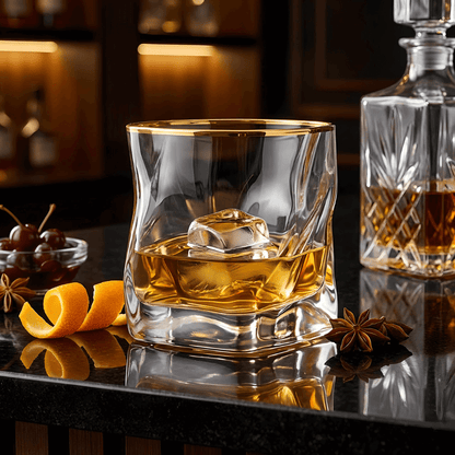 Hoshi Gold Japanese Crystal Whisky Glass