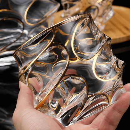 Arashi Gold Japanese Crystal Whisky Glass