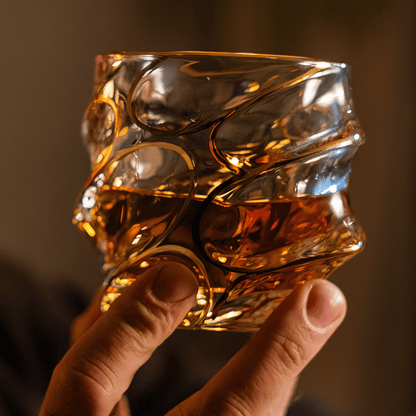 Arashi Gold Japanese Crystal Whisky Glass