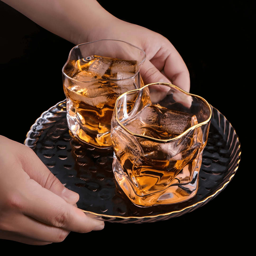 Hoshi Gold Japanese Crystal Whisky Glass