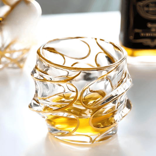 Arashi Gold Japanese Crystal Whisky Glass