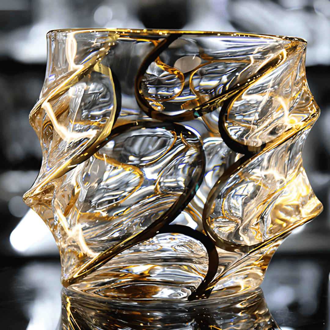 Arashi Gold Japanese Crystal Whisky Glass