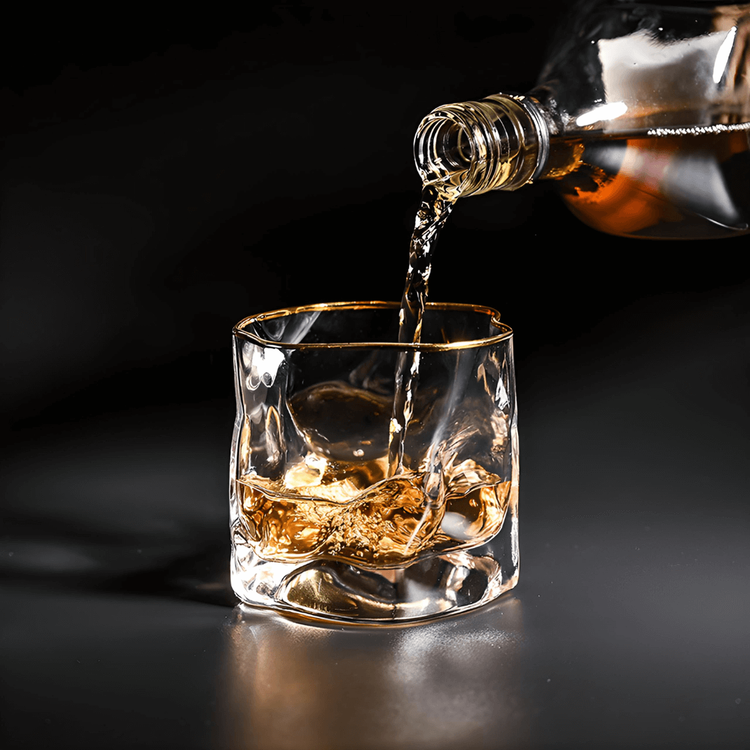 Hoshi Gold Japanese Crystal Whisky Glass