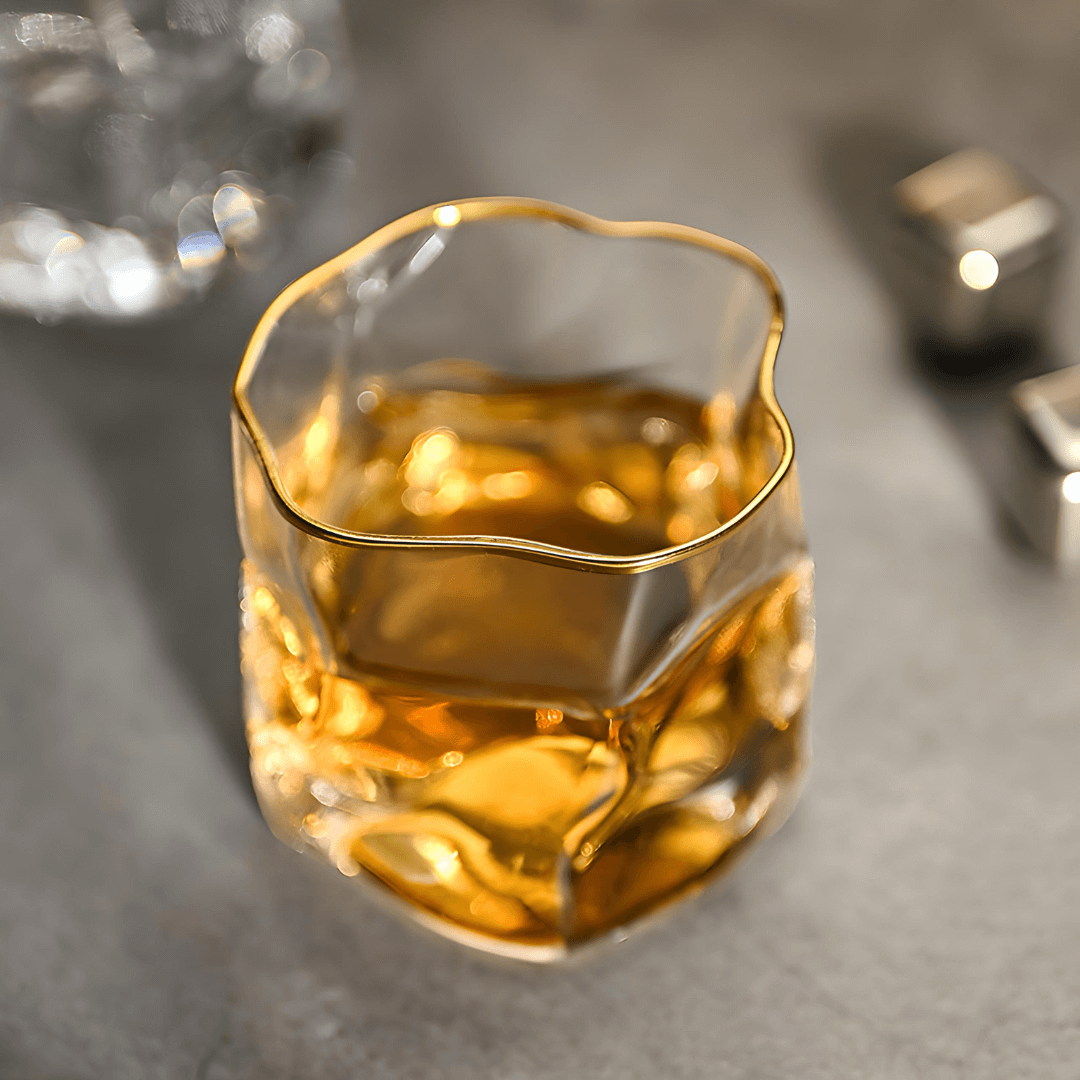 Hoshi Gold Japanese Crystal Whisky Glass