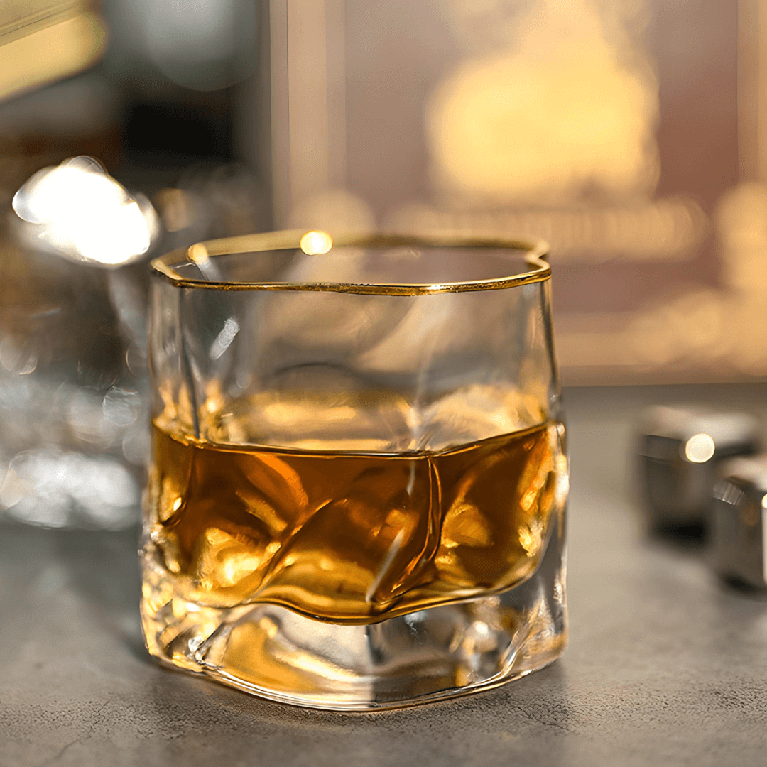 Hoshi Gold Japanese Crystal Whisky Glass