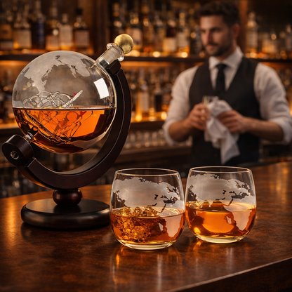 Whisky Decanter - World Map Edition