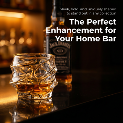 Arashi Gold Japanese Crystal Whisky Glass